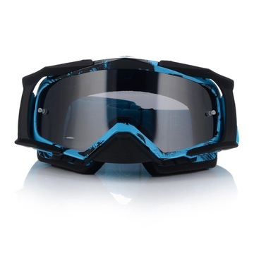 GOGLE MOTOCYKLOWE IMX DUST NIEBIESKIE + 2xSZYBA PRZYCIEMNIANA I JASNA