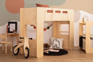 Детская двухъярусная кровать-мезонин MIMI A 70x160 NATURAL EKO