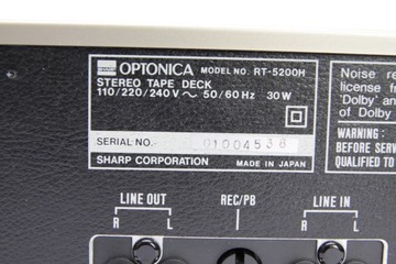 Магнитофон OPTONICA RT-5200