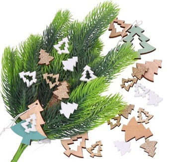 ДЕРЕВЯННЫЕ ЕЛОЧНЫЕ ПОДВЕСКИ ДЛЯ РОЖДЕСТВЕНСКОЙ ЕЛКИ DECRE