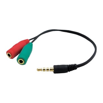 2 разъема JACK 3,5 мм «мама» на 1 разъем JACK 3,5 мм «папа» AUX