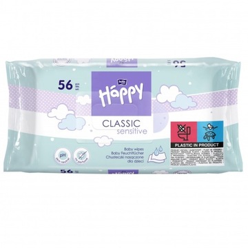 Happy Chusteczki NAWILŻANE Classic Sensitive 56 szt.
