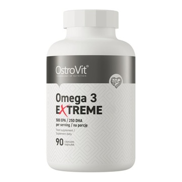 OstroVit Omega 3 Extreme 90 caps ODPORNOŚĆ 500 EPA 250 DHA WYSOKA DAWKA