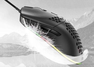 СВЕРХЛЕГКАЯ ИГРОВАЯ МЫШЬ СО СВЕТОДИОДОМ RGB ДЛЯ ГЕЙМЕРОВ j900