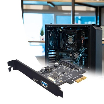 Pci e to USB 3.1 10 Gbps USB A + USB C 1X