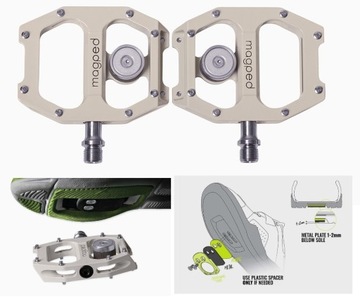 Pedały magnetyczne Magped Ultra2 platformy MTB GRAVLE 200N