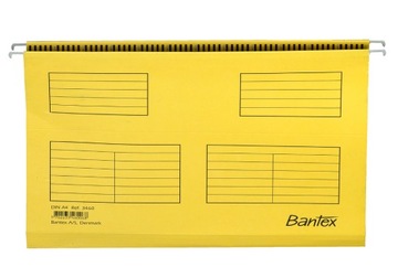 TECZKA ZAWIESZANA wisząca A4 STANDARD żółta 100331433 BANTEX