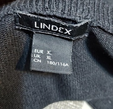 LINDEX czarny sweter narzutka wiskoza XL