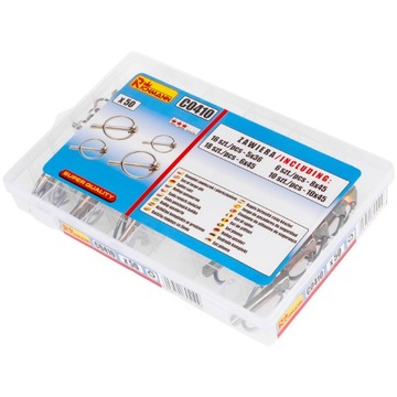 НАБОР ШПИЛЬКИ С КОЛЬЦОМ 50 ШТ. C0410