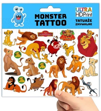 МОЮЩИЕСЯ ВРЕМЕННЫЕ ТАТУ ДЛЯ ДЕТЕЙ КОРОЛЬ ЛЕВ, ОРИГИНАЛЬНЫЕ ДИЗАЙНЫ