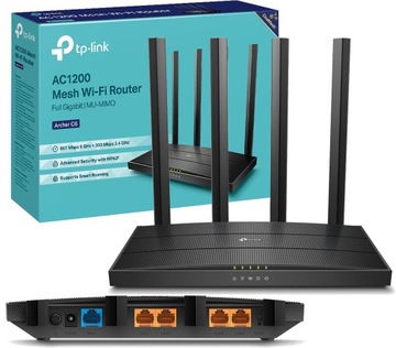 MEGA szybki Router Archer AC1200 TP-LINK (Wi-Fi 4-Wi-Fi 5) OneMesh do 1Gb/s