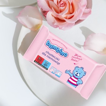 Салфетки BAMBINO - сменный блок 4 упаковки по 63 шт.