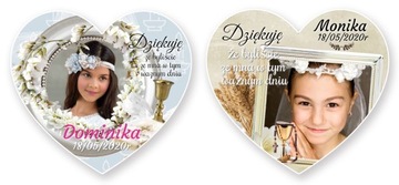 Благодарность гостям Первое Причастие Крещение День Рождения Годик МАГНИТ + КОНВЕРТ