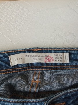 Zara premium damskie spodnie jeans r 40 pas 82-86cm przetarcia