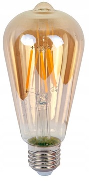 Dekoracyjna żarówka LED FILAMENT ST64 4W miodowa