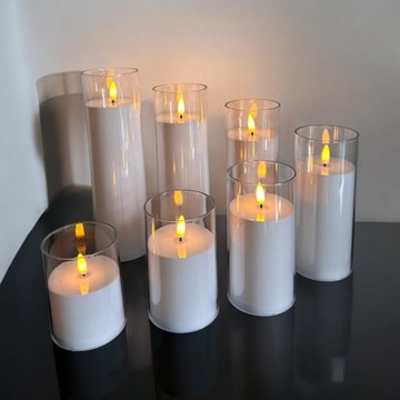 БОЛЬШАЯ СВЕЧА С ДВИЖУЩИМСЯ ПЛАМЕНЕМ ВЕЧНОЕ СВЕЧА НА АККУМУЛЯТОРЕ 15см 7027