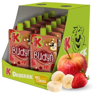 Kubuś Deser owocowy a'la budyń o smaku banan-truskawka 100 g x 12 sztuk