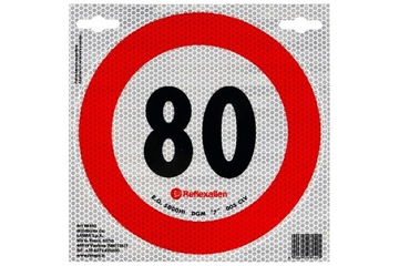 Светоотражающая наклейка наклейка ограничения скорости 80 км/ч знак Б-33
