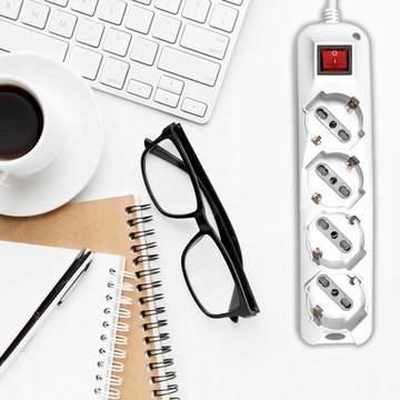 V-TAC Многофункциональный источник питания с выключателем и кабелем длиной 1,5 метра, тип L IT