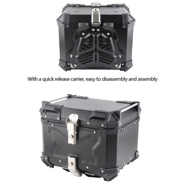 Универсальный черный приключенческий мотоцикл 45 л с верхним корпусом из алюминиевого сплава BH