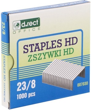 Zszywki D.Rect HD 23/8 1000szt srebrny