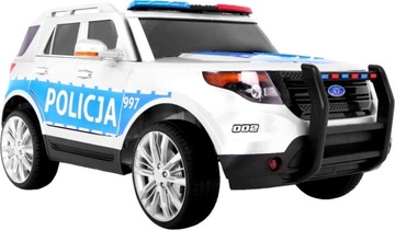 AUTO ELEKTRYCZNE SUV POLICJA 12V 2x45W MEGAFON SYRENY