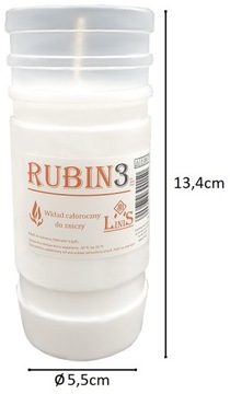 Парафиновые вставки для свечей Jesień Rubin 3 Linis 60h