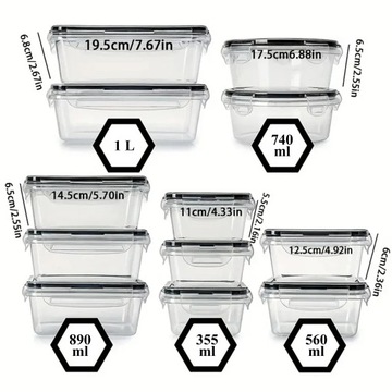 x12 ПИЩЕВЫХ ЯЩИКОВ, ЛЕГКИХ ПЛАСТИКОВЫХ КОНТЕЙНЕРОВ С НАБОРОМ КРЫШКИ