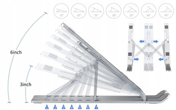 АЛЮМИНИЕВАЯ ПОДСТАВКА ДЛЯ ПОДСТАВКИ ДЛЯ НОУТБУКА и ПЛАНШЕТА
