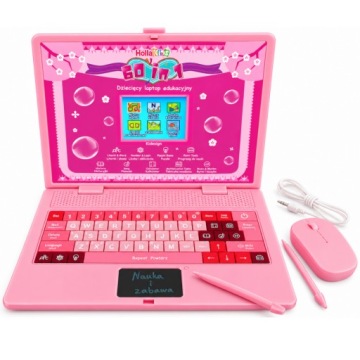 Ноутбук розвивальний для дітей двомовний польсько-англійський кольоровий екран мишка