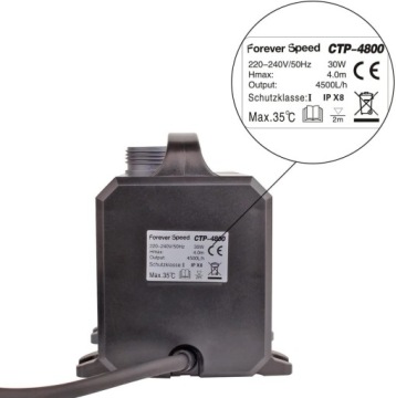 Насос ECO CTP-4800 4500л/ч 30Вт Многофункциональный насос для пруда