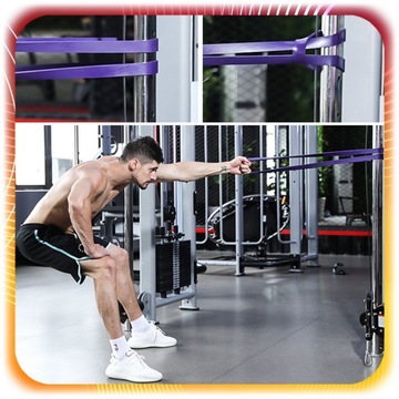 4SZT GUMY OPOROWE do Ćwiczeń Taśmy MOCNE POWER BAND Fitness + UCHWYT + ETUI