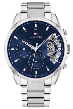 ZEGAREK MĘSKI TOMMY HILFIGER BAKER ELEGANCKI KLASYCZNY Z DATĄ BOX
