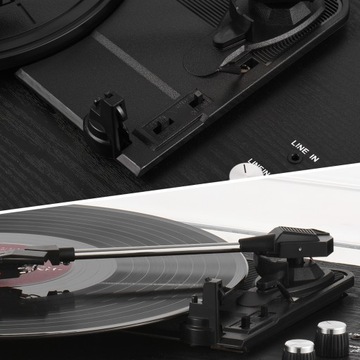 Retro Record Player with BT Function 33/45/78RPM