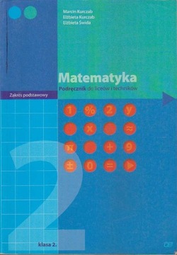 MATEMATYKA 2 PODRĘCZNIK PODSTAWA - - KURCZAB