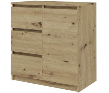 KOMODA REGAŁ 80CM SŁUPEK SZUFLADY DRZWI KORYTARZ SZAFKA ARTISAN SALON DĄB