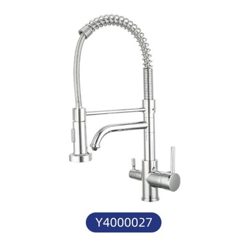 Chromowany styl Y4000027 Kran kuchenny z dwoma uch