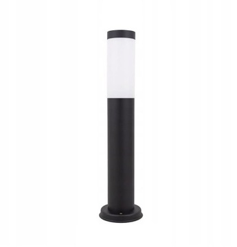Lampa stojąca słupek ogrodowa okrągła czarna H45