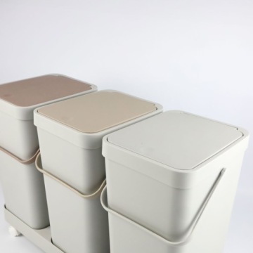 Контейнер для сортировки мусора, 3 отделения, 60 л.