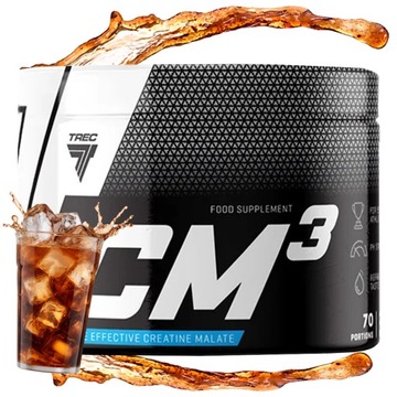 MOCNY JABŁCZAN KREATYNY Trec CM3 Powder 250g KREATYNA SIŁA RZEŹBA MOC TCM