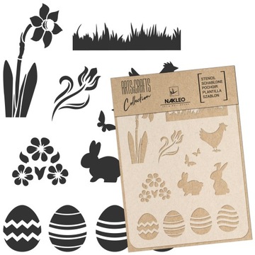 Szablon DIY SCRAPBOOKING DECOUPAGE Wielorazowy 21x30cm A4 Pisanka WIELKANOC