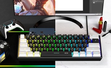 Игровая клавиатура мембрана Magegee TS91 RGB светодиодная подсветка новая