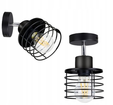 LAMPA WISZĄCA SUFITOWA KINKIET SPRĘŻYNA LED 1xE27