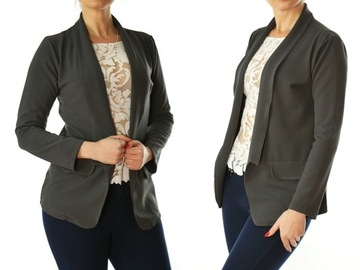 GŁADKI elegancki ŻAKIET marynarka BLAZER 1131#