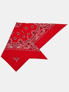 БАНДАНА ШАРФ БАНДАНА С ЗАПАХОМ ПЕЙСЛИ 100% ХЛОПОК КРАСНЫЙ