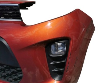 Бампер, решетка радиатора, решетка радиатора, галогенные фонари KIA Picanto III до рестайлинга 67.