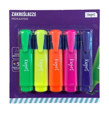 ZAKREŚLACZE ZAKREŚLACZ flamaster pisak 5 SZT