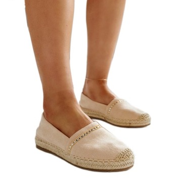 Beżowy Skóra ekologiczna Buty Espadryle r.38