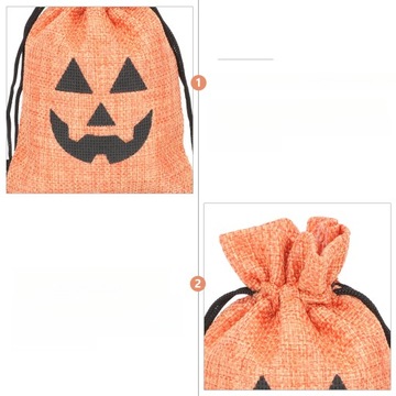 ДЕКОРАТИВНЫЕ СУМКИ ДЛЯ ХЭЛЛОУИНА, ТЫКВЕННЫЙ ДЖУТ, ПОДАРОК ​​ЗАКУСКИ