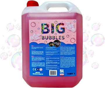 Płyn do baniek mydlanych dużych i małych BIG BUBBLES Kraina baniek 5 Litrów